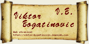 Viktor Bogatinović vizit kartica